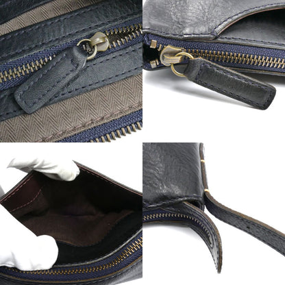 genten ゲンテン ショルダーバッグ ブラック ネイビー【中古】