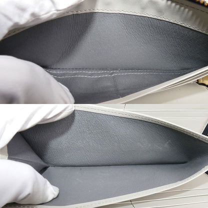 Epoi タイル 長財布 L字ファスナー アイボリー系 アイスグレー 41035 レディース【中古】