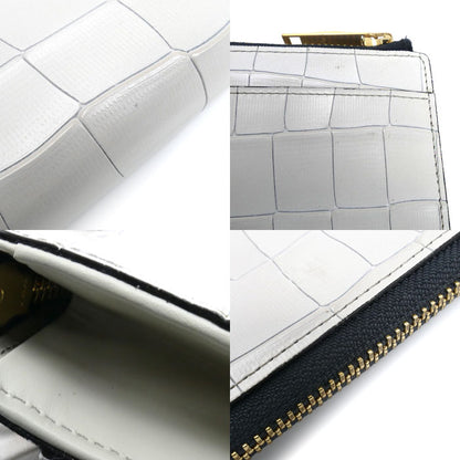 Epoi タイル 長財布 L字ファスナー アイボリー系 アイスグレー 41035 レディース【中古】