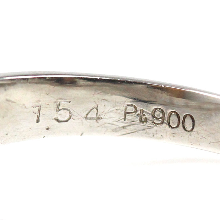 Pt900プラチナ リング・指輪 ダイヤモンド1.54ct 20.5号 5.7g V字 レディース【中古】