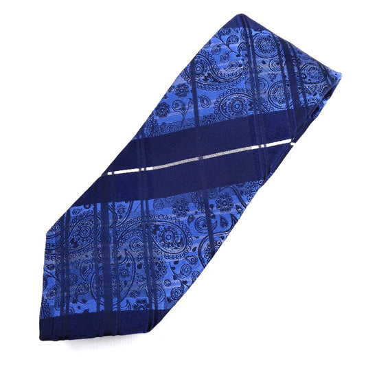 SIMON CARTER サイモンカーター ネクタイ ブルー ペイズリー柄 メンズ【中古】【美品】