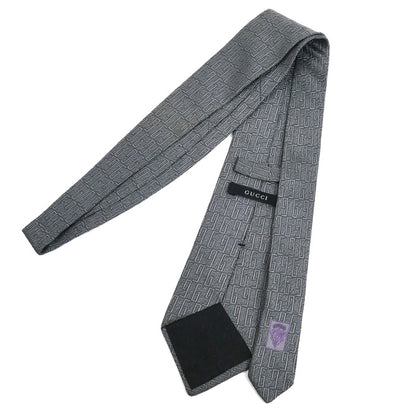 GUCCI グッチ ネクタイ グレー メンズ【中古】