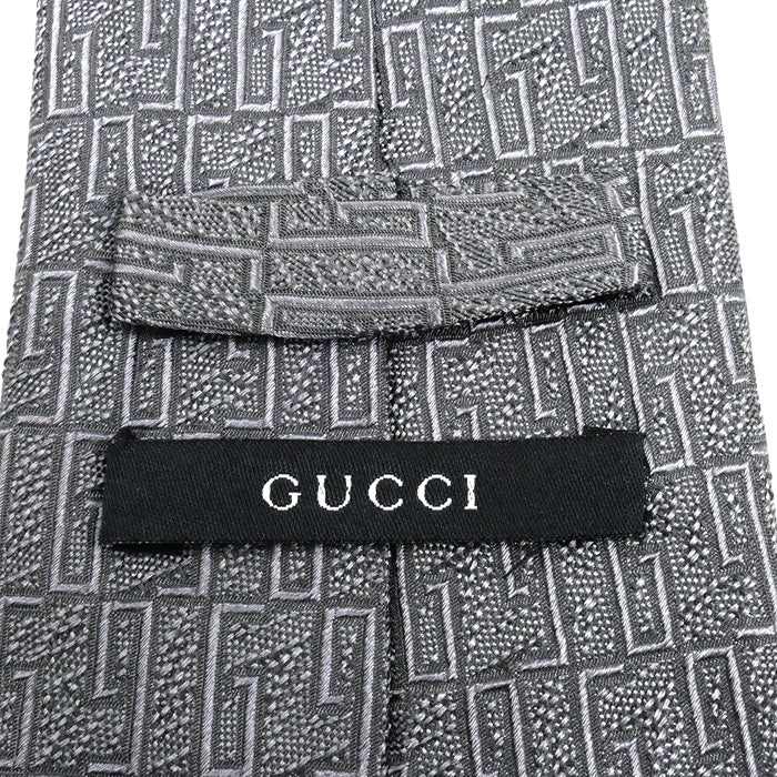 GUCCI グッチ ネクタイ グレー メンズ【中古】