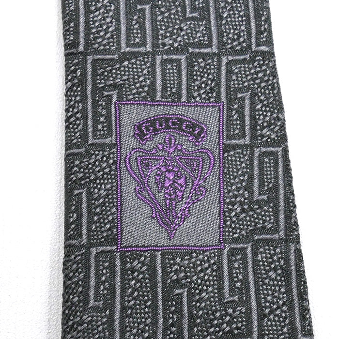 GUCCI グッチ ネクタイ グレー メンズ【中古】