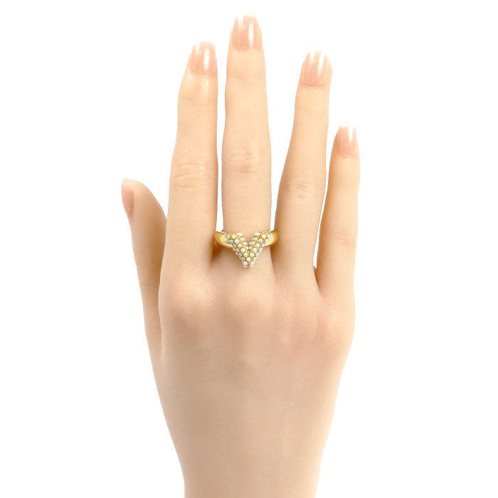 LOUIS VUITTON ルイ・ヴィトン メタル エセンシャル V ペルル リング・指輪 M68364 VA0139 12.5号 レディース【中古】