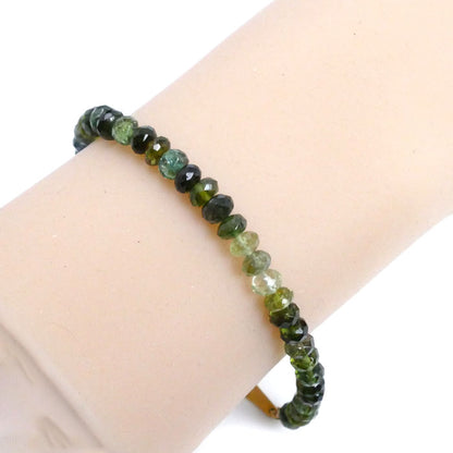 K18YG イエローゴールド マルチカラー ブレスレット トルマリン 5.8g 16.5cm レディース【中古】