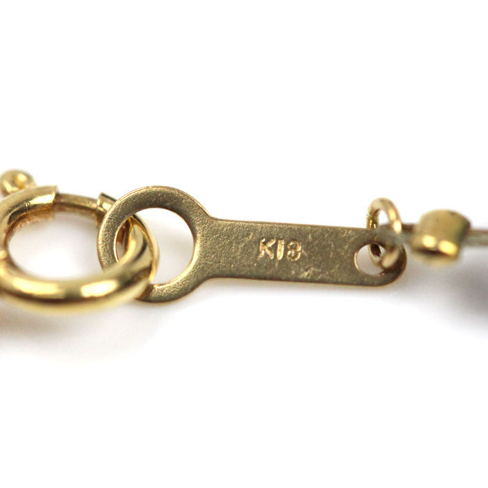 K18YG イエローゴールド マルチカラー ネックレス トルマリン 12.1g 40.5cm レディース【中古】