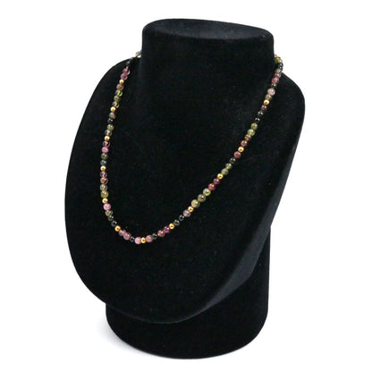 K18YG イエローゴールド マルチカラー ネックレス トルマリン 12.1g 40.5cm レディース【中古】