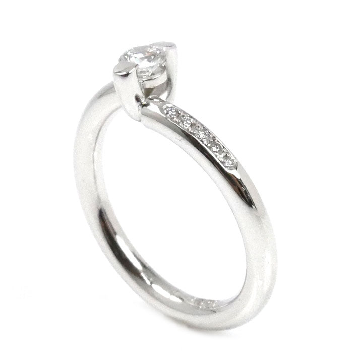 K18WG ホワイトゴールド リング・指輪 ダイヤモンド0.25ct 13号 5.1g レディース【中古】