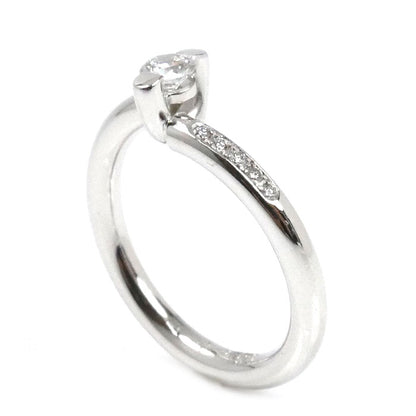 K18WG ホワイトゴールド リング・指輪 ダイヤモンド0.25ct 13号 5.1g レディース【中古】