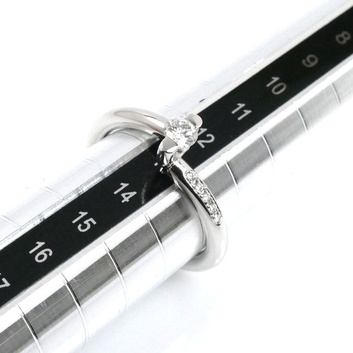 K18WG ホワイトゴールド リング・指輪 ダイヤモンド0.25ct 13号 5.1g レディース【中古】
