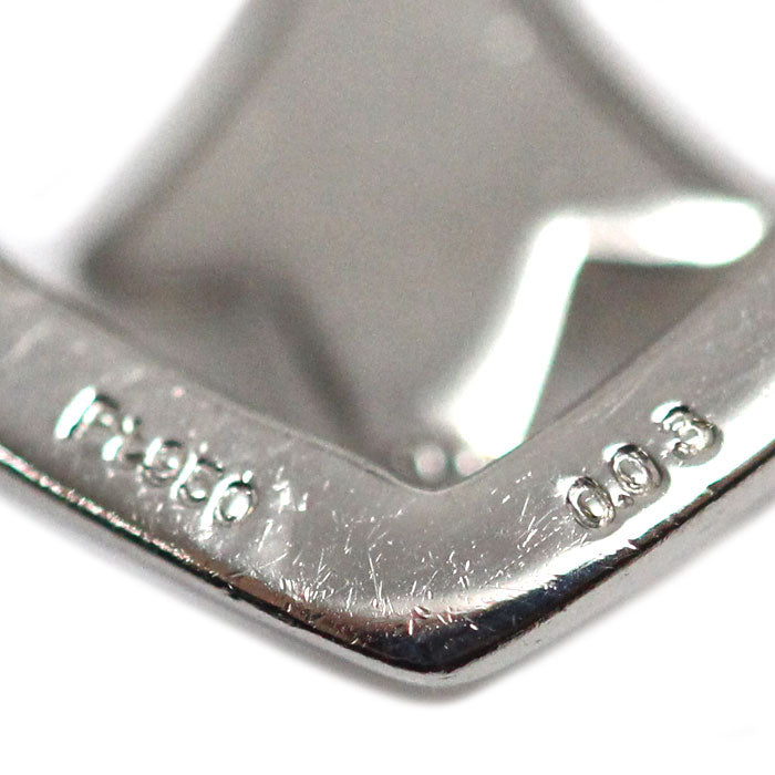 Pt950プラチナ ペンダントトップ ブラックダイヤモンド0.03ct 4.1g シールドモチーフ ユニセックス【中古】