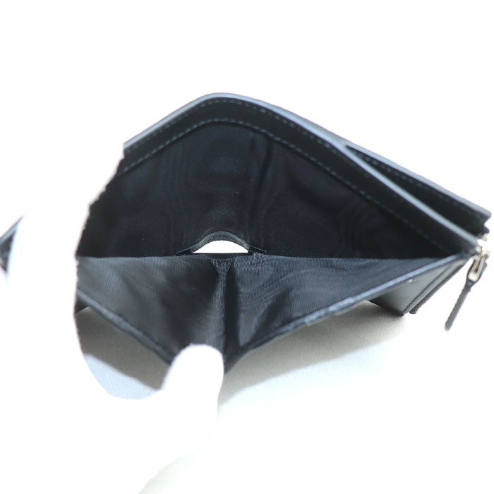 GUCCI グッチ マイクログッチシマ コンパクトウォレット 二つ折り財布 ブラック 544475 BMJ1N 1000 アウトレット品 ユニセックス【中古】【美品】