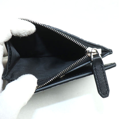 GUCCI グッチ マイクログッチシマ コンパクトウォレット 二つ折り財布 ブラック 544475 BMJ1N 1000 アウトレット品 ユニセックス【中古】【美品】