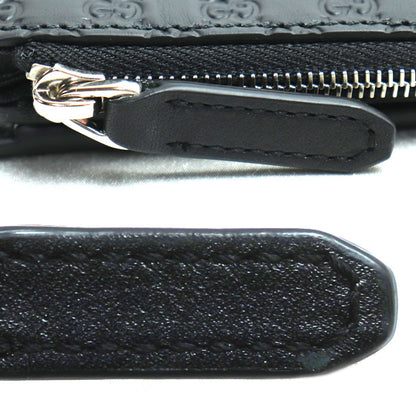 GUCCI グッチ マイクログッチシマ コンパクトウォレット 二つ折り財布 ブラック 544475 BMJ1N 1000 アウトレット品 ユニセックス【中古】【美品】