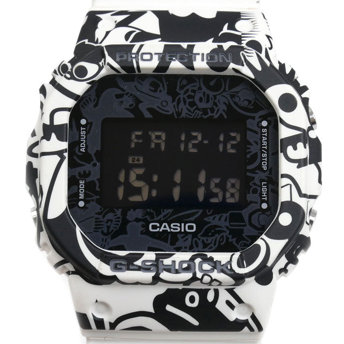CASIO カシオ G-SHOCK G-UNIVERSE 腕時計 電池式 ホワイト ブラック DW-5600GU-7JR メンズ【中古】