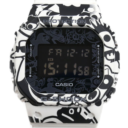CASIO カシオ G-SHOCK G-UNIVERSE 腕時計 電池式 ホワイト ブラック DW-5600GU-7JR メンズ【中古】