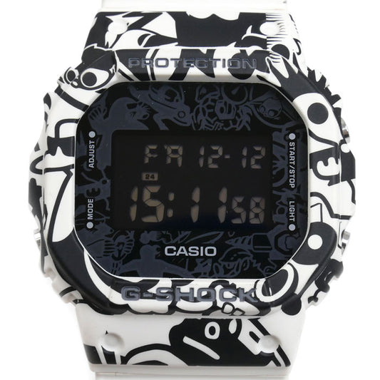 CASIO カシオ G-SHOCK G-UNIVERSE 腕時計 電池式 ホワイト ブラック DW-5600GU-7JR メンズ【中古】
