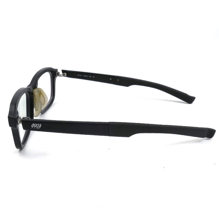 999.9 フォーナインズ メガネ ブラックマット SP-27 度付き メンズ 54□17 138 91 24K【中古】