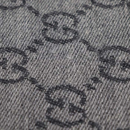 GUCCI グッチ GG柄 ウール マフラー グレー メンズ【中古】