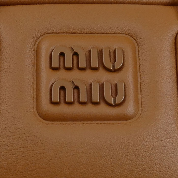 MIUMIU ミュウミュウ アルカディ レザーバッグ レギュラー 2Wayショルダーバッグ ブラウン 5BB142 ARC3 F0046 V OON ICチップ レディース【中古】【美品】