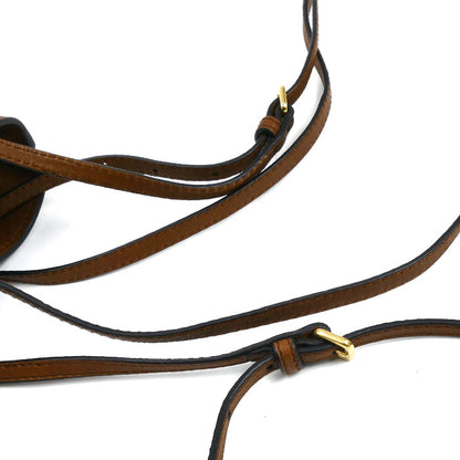 MIUMIU ミュウミュウ ナッパレザー ミニバッグ ショルダーバッグ ブラウン 5NF460 ICチップ レディース【中古】