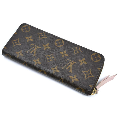 LOUIS VUITTON ルイ・ヴィトン ポルトフォイユクレマンス 長財布 ラウンドファスナー モノグラム ローズバレリーヌ M61298 CA2187 レディース【中古】