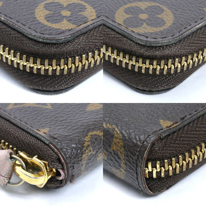 LOUIS VUITTON ルイ・ヴィトン ポルトフォイユクレマンス 長財布 ラウンドファスナー モノグラム ローズバレリーヌ M61298 CA2187 レディース【中古】