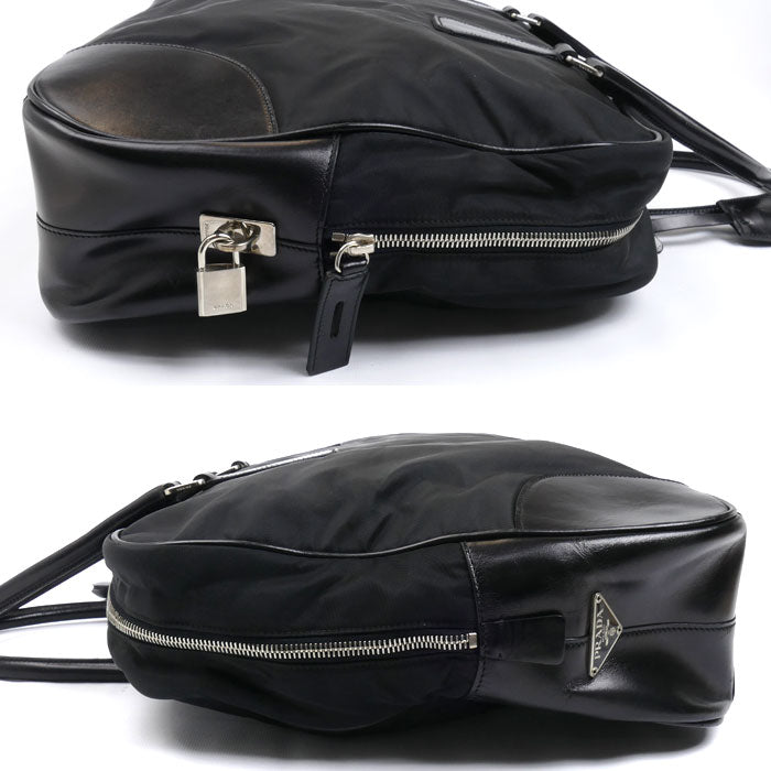 PRADA プラダ テスート トラベル ブリーフケース ブラック VS0067 メンズ【中古】