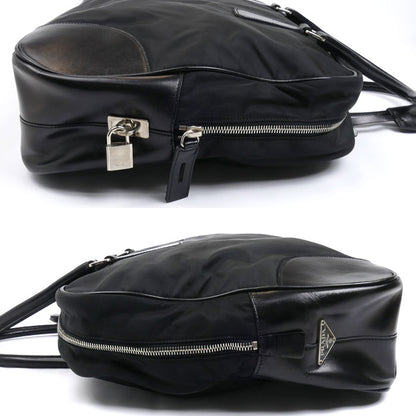PRADA プラダ テスート トラベル ブリーフケース ブラック VS0067 メンズ【中古】