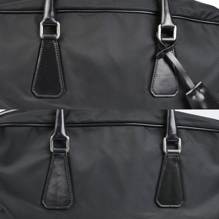 PRADA プラダ テスート トラベル ブリーフケース ブラック VS0067 メンズ【中古】