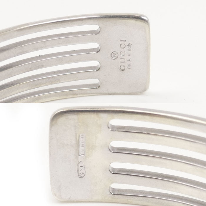 GUCCI グッチ シルバー925 5連ストライプ バングル 22.9g ユニセックス【中古】