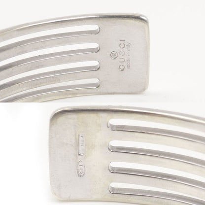 GUCCI グッチ シルバー925 5連ストライプ バングル 22.9g ユニセックス【中古】