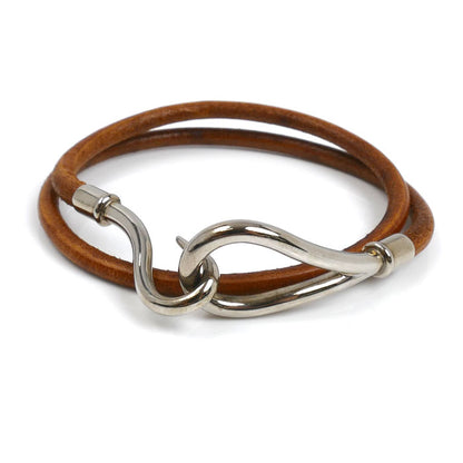 HERMES エルメス レザー 2連 ジャンボ ブレスレット 16.5cm レディース【中古】