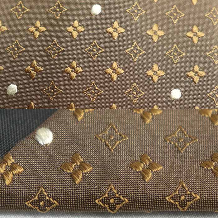 LOUIS VUITTON ルイ・ヴィトン モノグラム柄 ネクタイ ブラウン メンズ【中古】