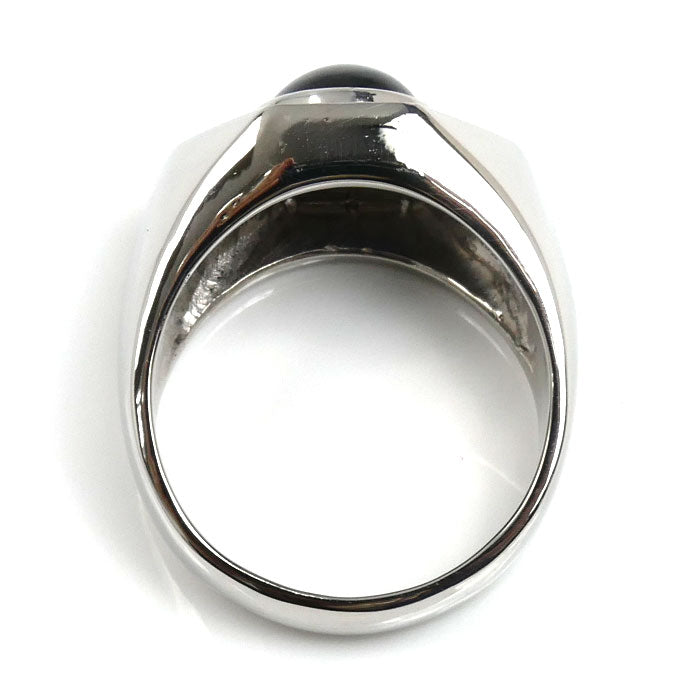 Pt900プラチナ リング・指輪 サファイア6.16ct ダイヤモンド0.390ct 32.3g 28.5号 メンズ【中古】【美品】