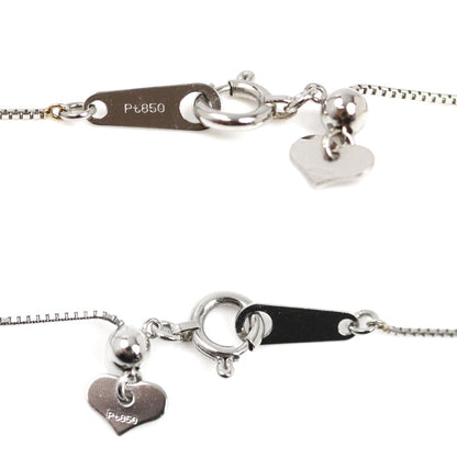 Pt900/850 グランディディエライト3.67ct ネックレス ダイヤモンド0.19ct 4.0g ～45cm フリーチェーン レディース【中古】【美品】