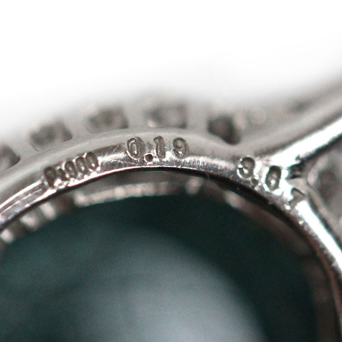 Pt900/850 グランディディエライト3.67ct ネックレス ダイヤモンド0.19ct 4.0g ～45cm フリーチェーン レディース【中古】【美品】