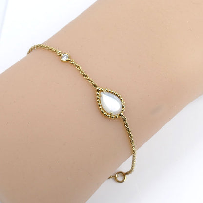 Boucheron ブシュロン K18YG イエローゴールド セルパンボエム エクストラスモール ブレスレット JBT00808 シェル ダイヤモンド 2.5g 17.5cm レディース【中古】【美品】