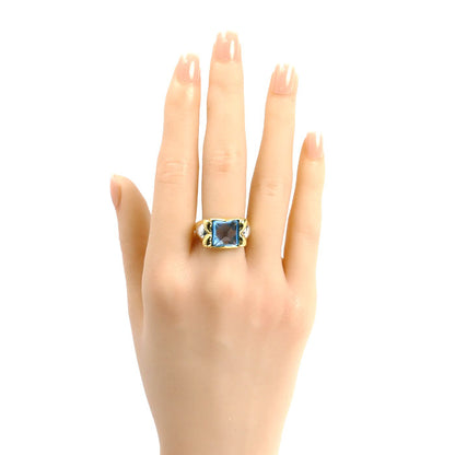 K18YG/Pt900 リング・指輪 ブルートパーズ 13号 8.2g レディース【中古】