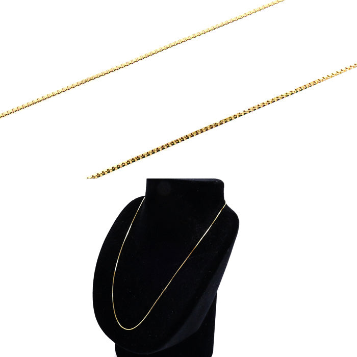 K18YG イエローゴールド ネックレス ベネチアン 2.0g ～45cm フリーチェーン レディース【中古】【美品】