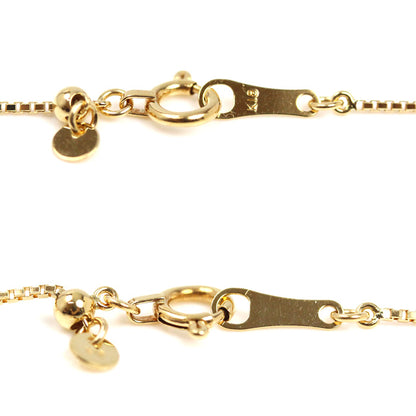 K18YG イエローゴールド ネックレス ベネチアン 2.0g ～45cm フリーチェーン レディース【中古】【美品】