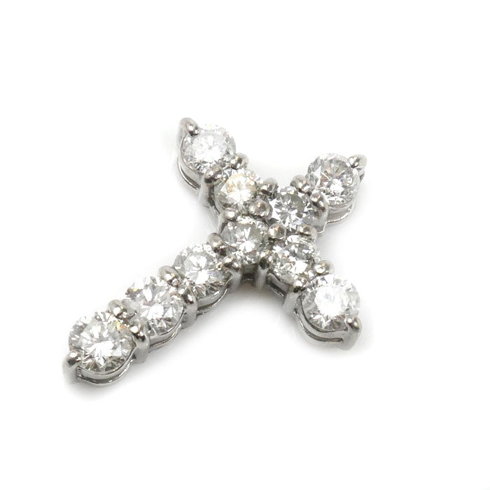 Pt900プラチナ クロス ペンダントトップ ダイヤモンド1.00ct 2.5g レディース【中古】
