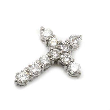 Pt900プラチナ クロス ペンダントトップ ダイヤモンド1.00ct 2.5g レディース【中古】