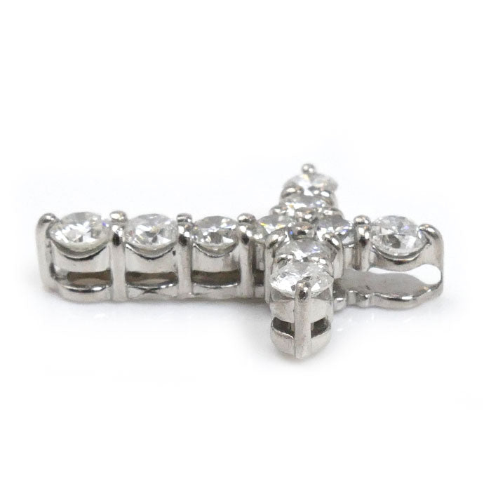 Pt900プラチナ クロス ペンダントトップ ダイヤモンド1.00ct 2.5g レディース【中古】