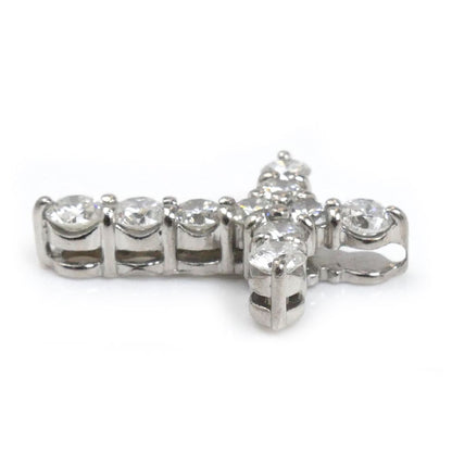 Pt900プラチナ クロス ペンダントトップ ダイヤモンド1.00ct 2.5g レディース【中古】