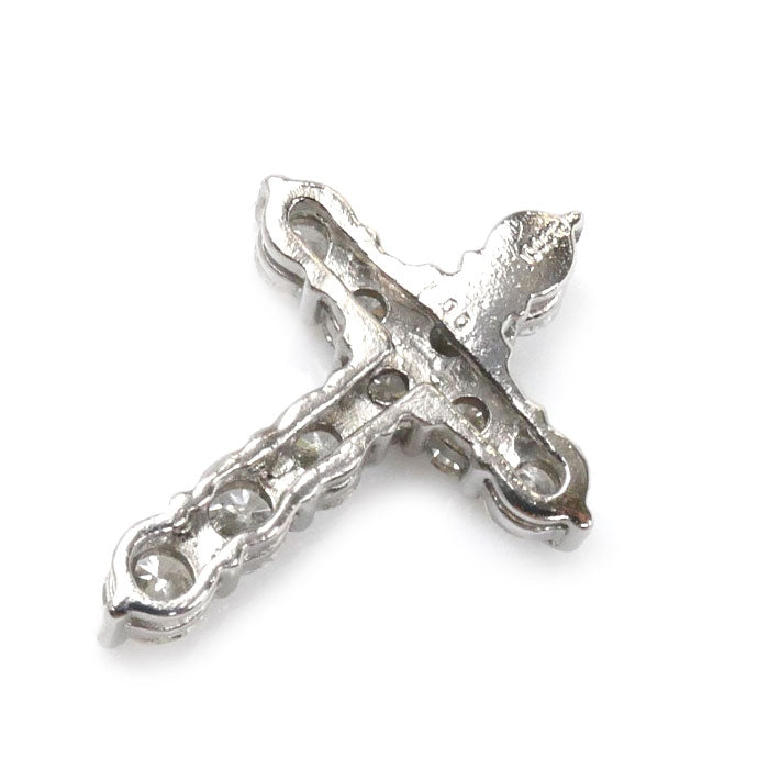Pt900プラチナ クロス ペンダントトップ ダイヤモンド1.00ct 2.5g レディース【中古】
