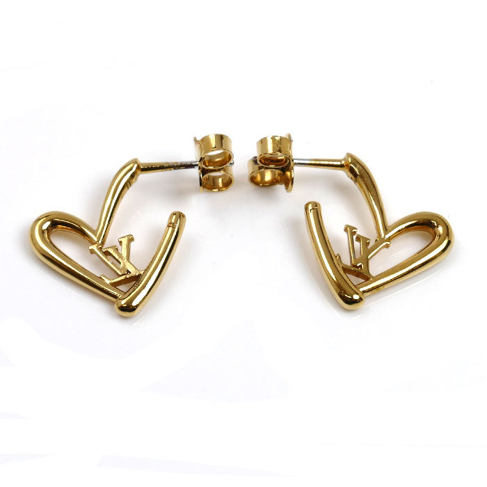 LOUIS VUITTON ルイ・ヴィトン メタル ブックル ドレイユ ハート フォーリンラブPM ピアス M00463 レディース【中古】