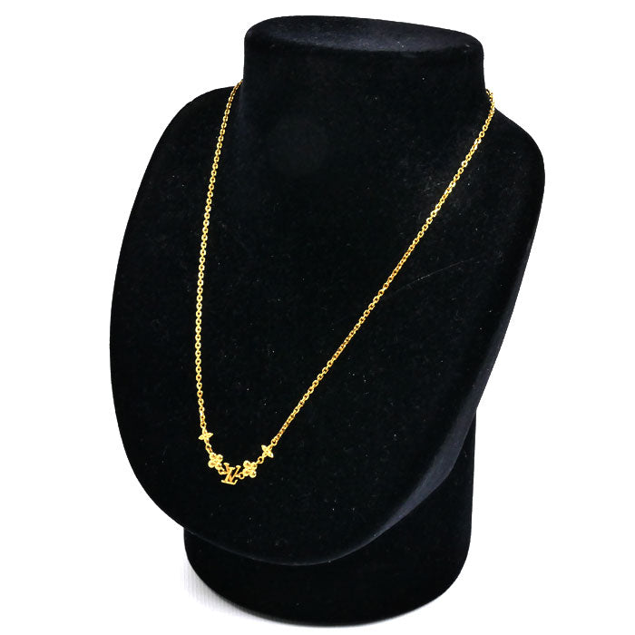 LOUIS VUITTON ルイ・ヴィトン メタル ベビールイ ネックレス M01614 LE4263 38～43cm レディース【中古】