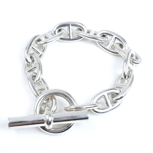 HERMES エルメス シルバー925 シェーヌダンクル TGM 12コマ ブレスレット 108.5g 22cm メンズ【中古】